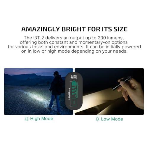 i3T 2 EOS Small EDC Flashlight - Black