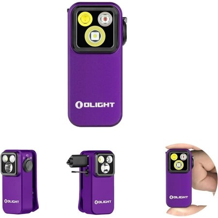 Oclip Pro Multifunctional EDC Clip Flashlight - Purple