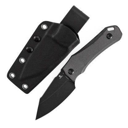 Tenable Loki Fixed Blade Knife |2.99" Blackwash D2 Blade | Black Micarta Handle | Steven Dunnuck Design | G1058A4