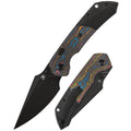 KANSEPT | Fenrir Top Liner Lock | 80S Camo Carbon Fiber & Titanium | 3.4" Blackwash CPM 20CV | Sparrow Knife Design | K1034H1