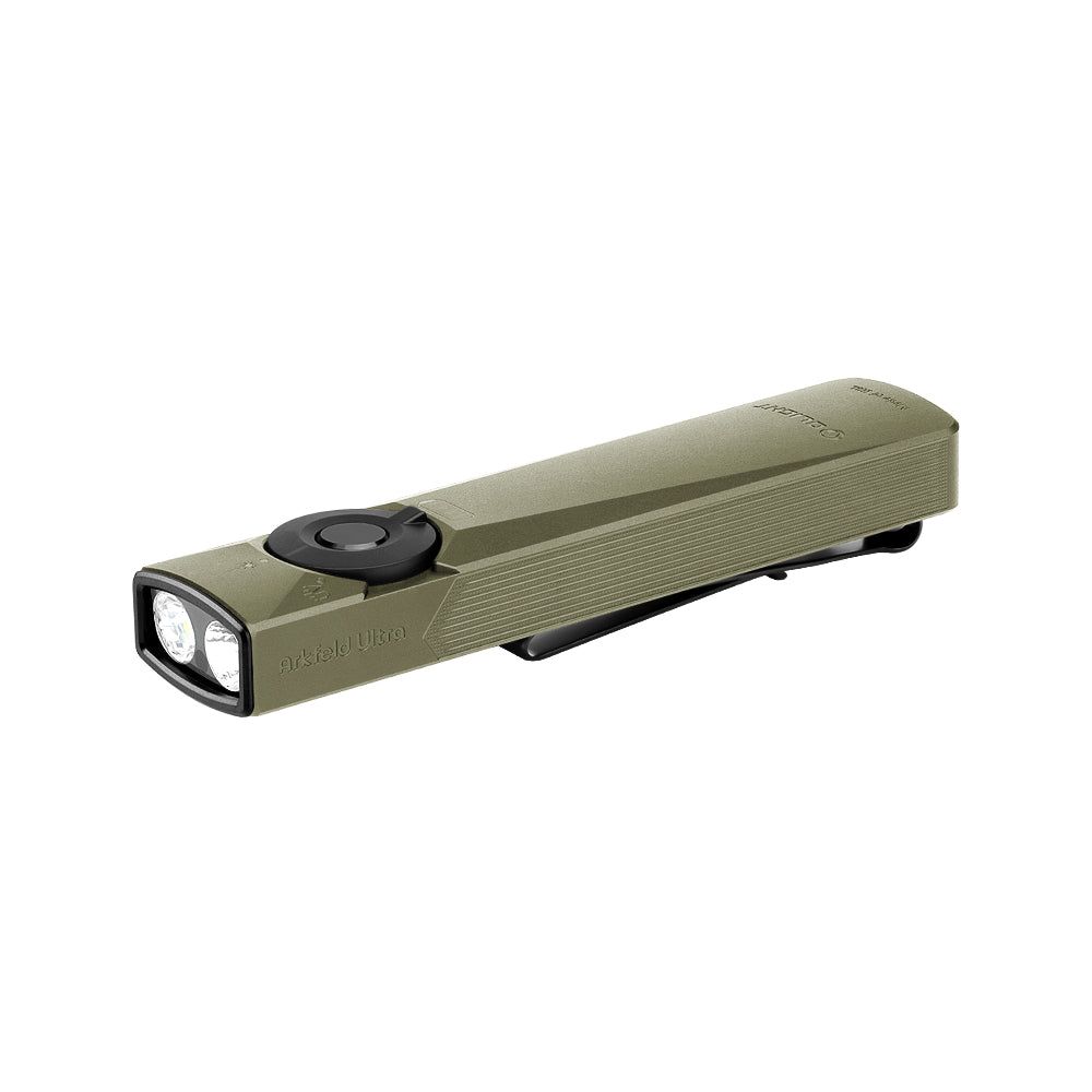 Olight Arkfeld Ultra Flashlight 1400 Lumens, Olive, Various Different Engravings