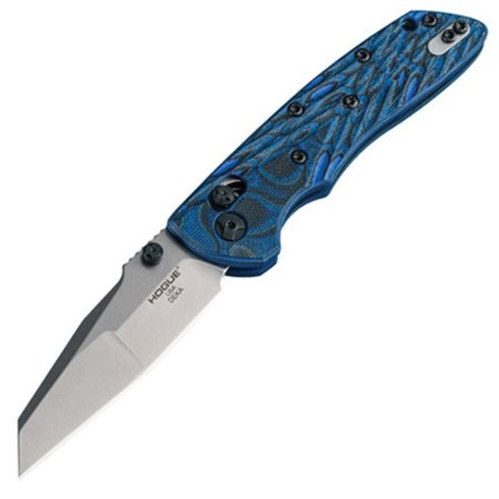 Hogue Deka Folding Knife, Wharncliffe Blade, Blue Lava