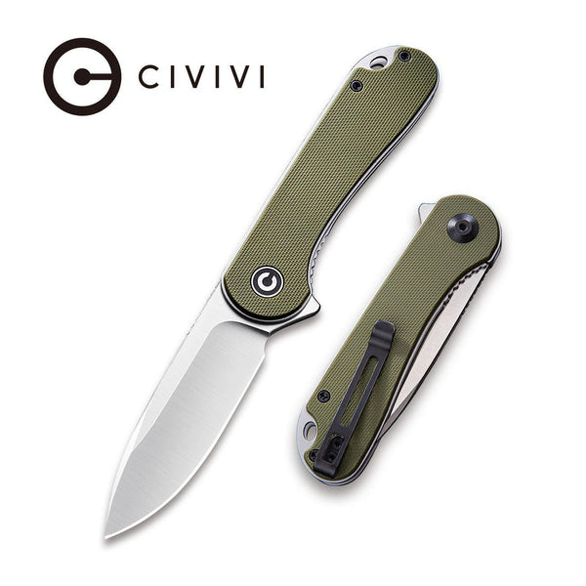CIVIVI Elementum Flipper Knife G10 Handle, Green