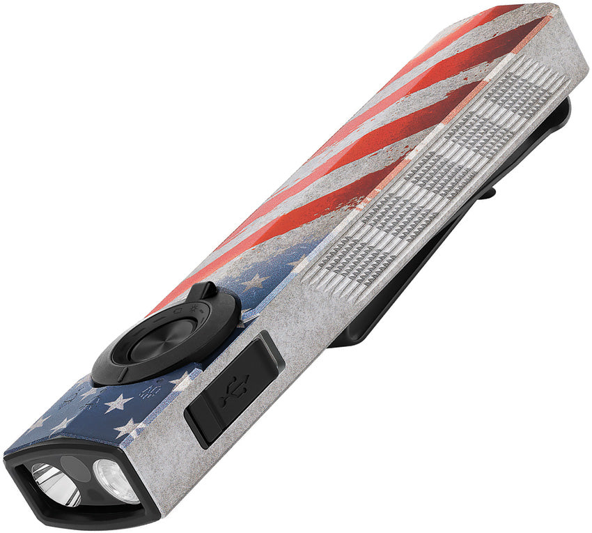 Olight ArkPro Flashlight 1500 Lumens with UV and Green Laser, Stars and Stripes