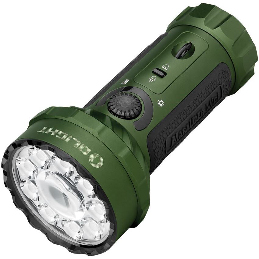 Olight Marauder Mini Flashlight, 7,000 Lumens, RGB, Olive Drab