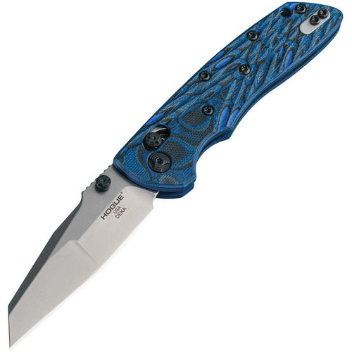 Hogue Deka Folding Knife, Wharncliffe Blade, Blue Lava