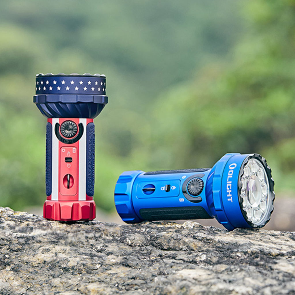 Olight Marauder Mini 2 Compact Powerful Flashlight Stars & Stripes, 10,000 Lumens