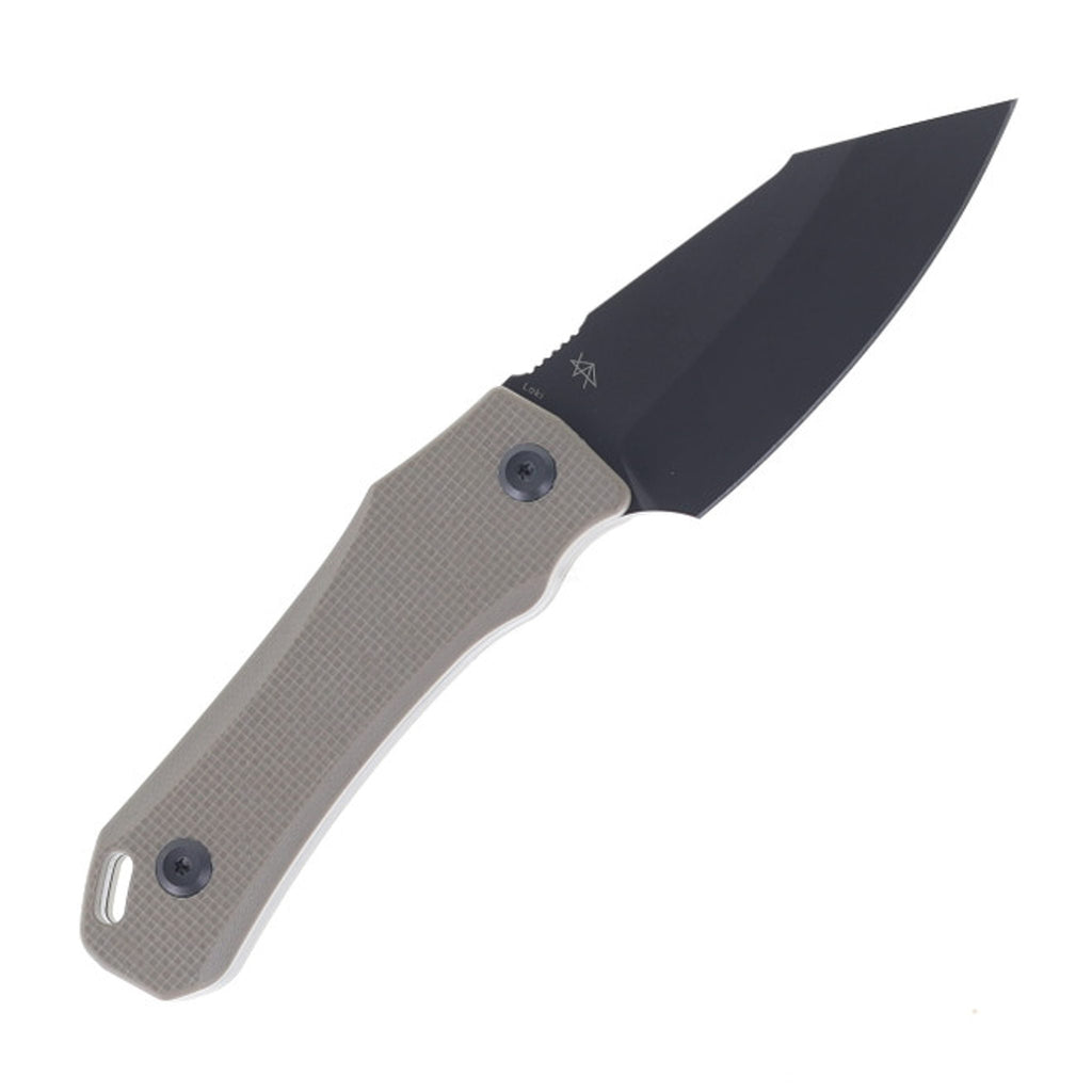 Tenable Loki Fixed Blade Knife |2.99" Gray TiCn Coated D2 Blade | Light Sand G10 Handle | Steven Dunnuck Design
