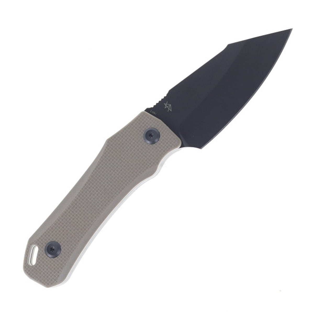 Tenable Loki Fixed Blade Knife |2.99" Gray TiCn Coated D2 Blade | Light Sand G10 Handle | Steven Dunnuck Design