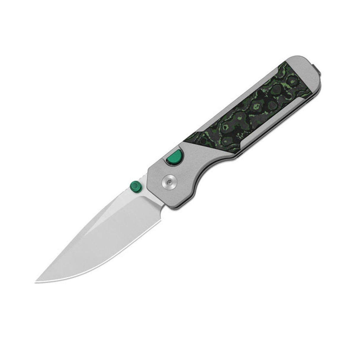 Militaw 315 KwikSwap™ | Kizer Button Liner Lock™ | M390 + Satin | Aluminum & FatCarbon Jungle Wear | KizerB™ 3634.31BDA2