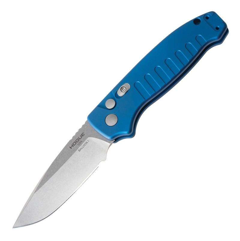 Hogue Ballista I Automatic Knife, Drop Point Blade, Blue