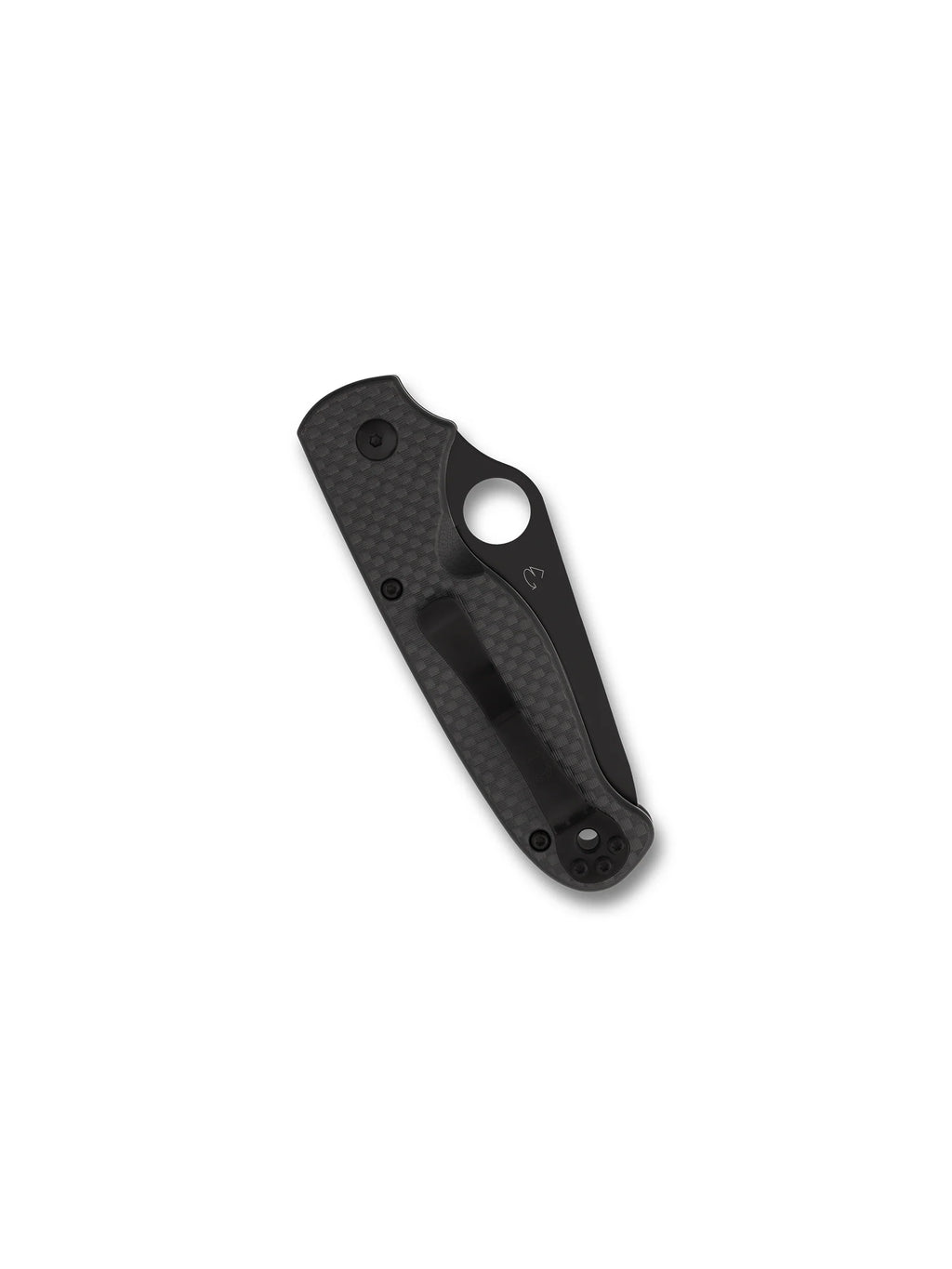 SPYDERCO BUTTONUP™ CARBON FIBER, PLAIN EDGE, BLACK OXIDE, (C275CFPBK)
