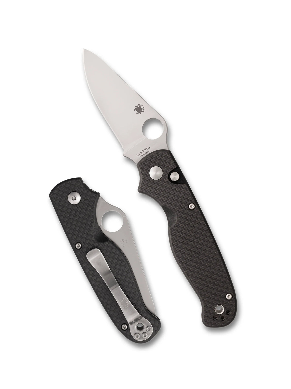SPYDERCO BUTTONUP™ CARBON FIBER, PLAIN EDGE, SATIN FINISH, (C275CFP)