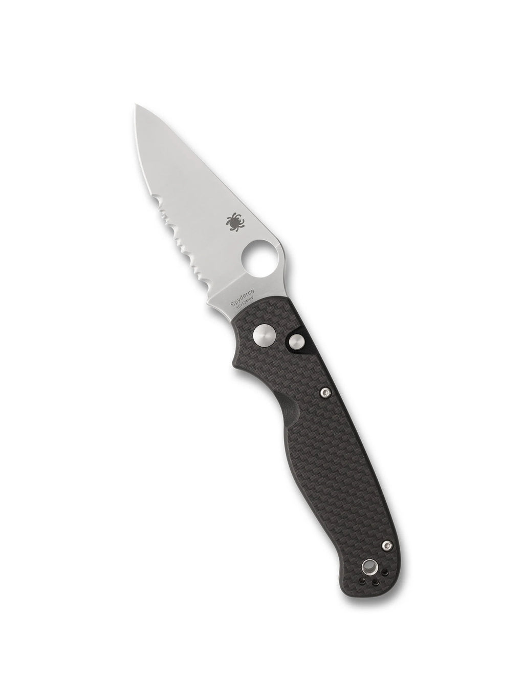 SPYDERCO BUTTONUP™ CARBON FIBER, COMBINATION EDGE, Satin(C275CFPS)