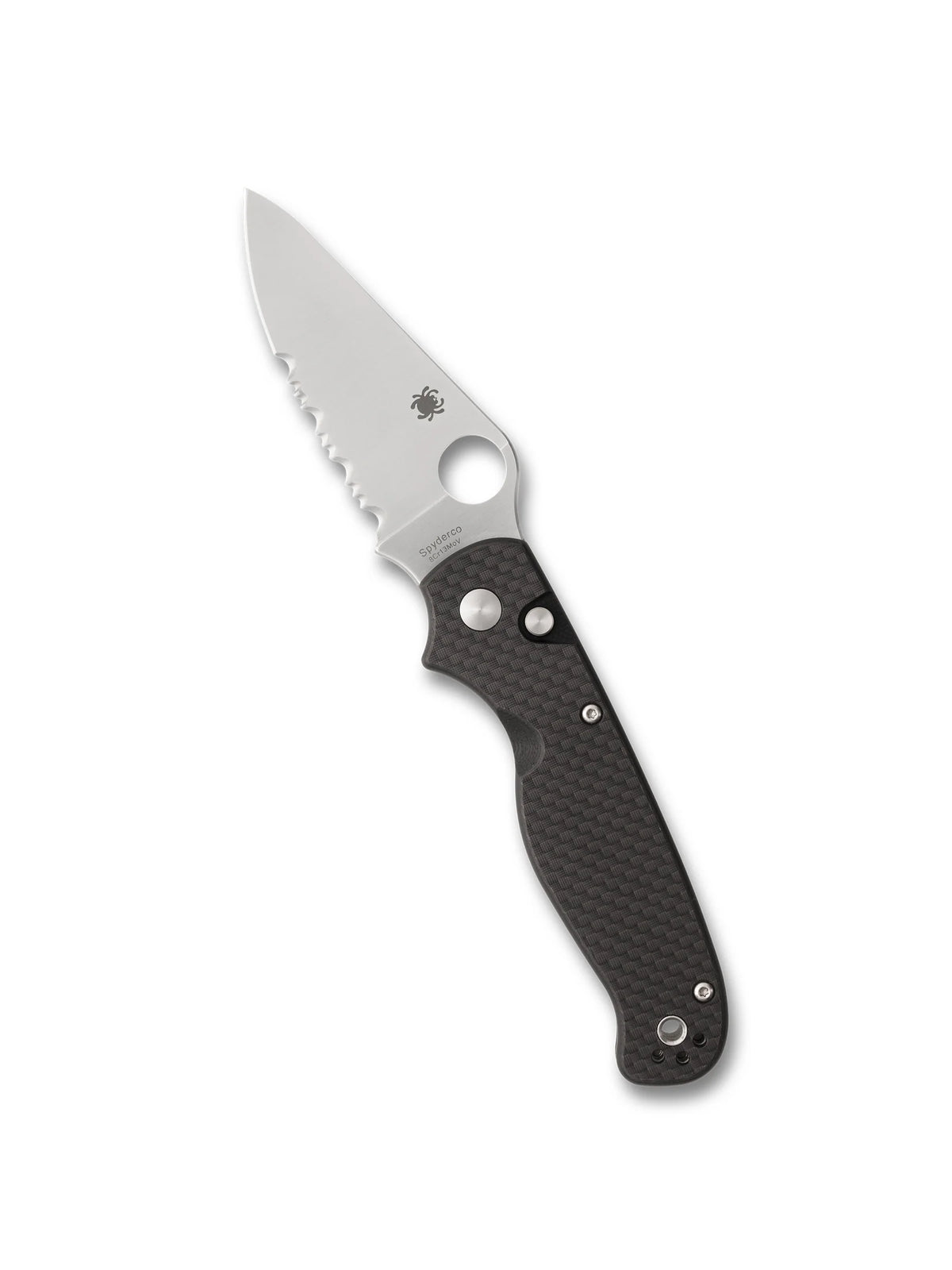 SPYDERCO BUTTONUP™ CARBON FIBER, COMBINATION EDGE, Satin(C275CFPS)