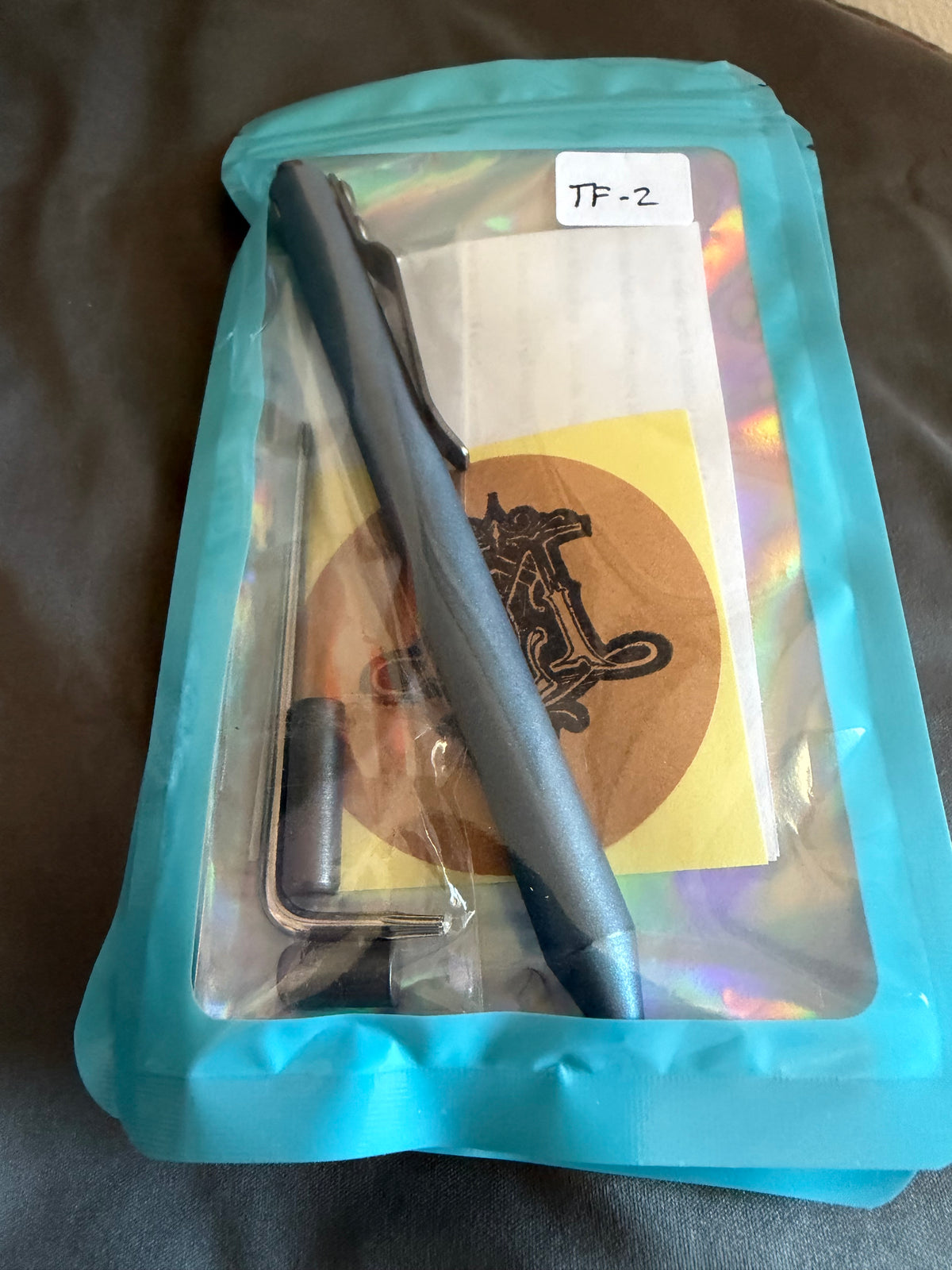 Maverick Customs Flipper Pen, Titanium Flat Clip