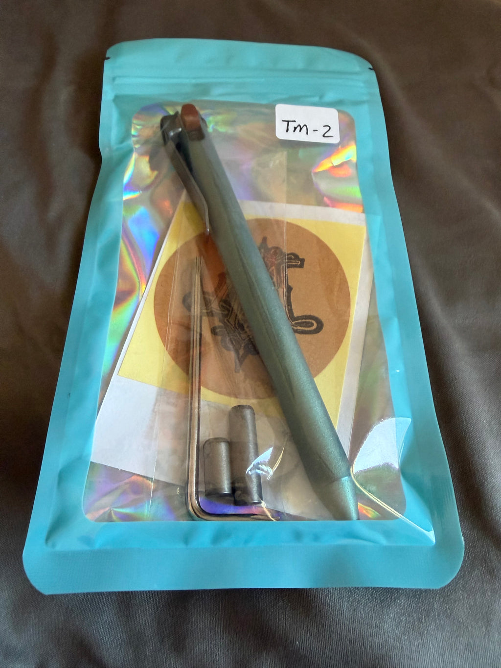 Maverick Customs Flipper Pen, Titanium Milled Clip