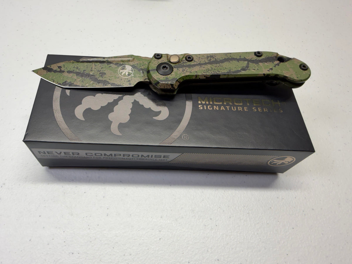 Microtech LUDT T/E Gen III, OD Green/Tan Black Spatter Standard (1136-1ODTABKSPLS)