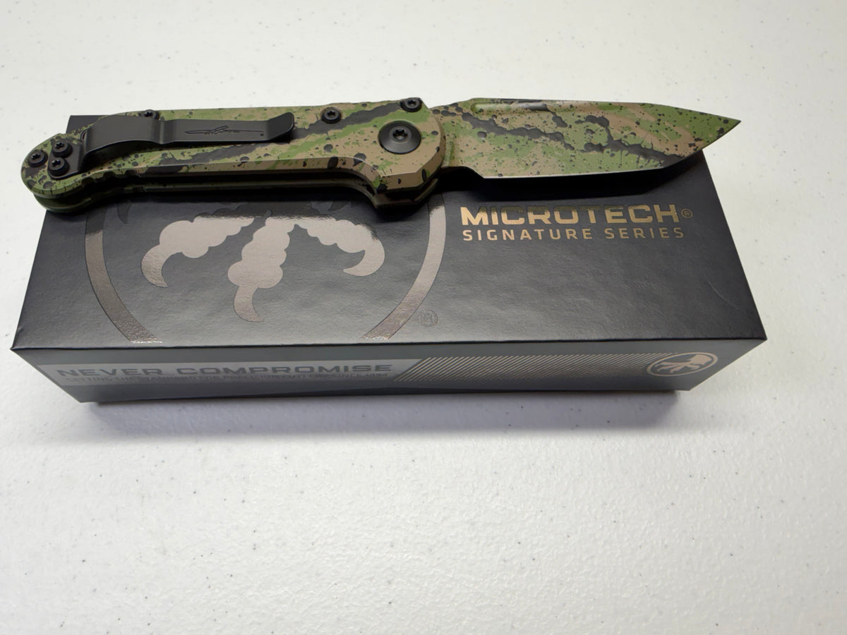 Microtech LUDT T/E Gen III, OD Green/Tan Black Spatter Standard (1136-1ODTABKSPLS)