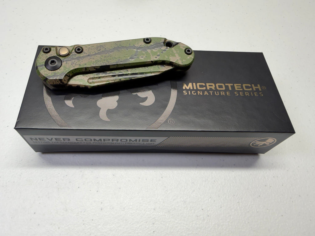 Microtech LUDT T/E Gen III, OD Green/Tan Black Spatter Standard (1136-1ODTABKSPLS)
