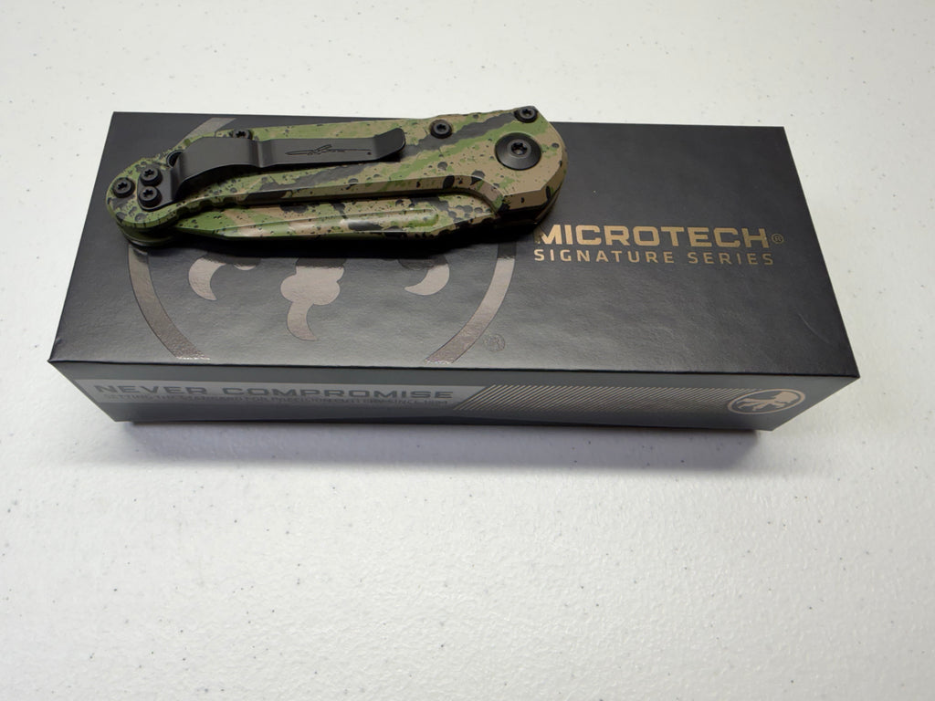 Microtech LUDT T/E Gen III, OD Green/Tan Black Spatter Standard (1136-1ODTABKSPLS)