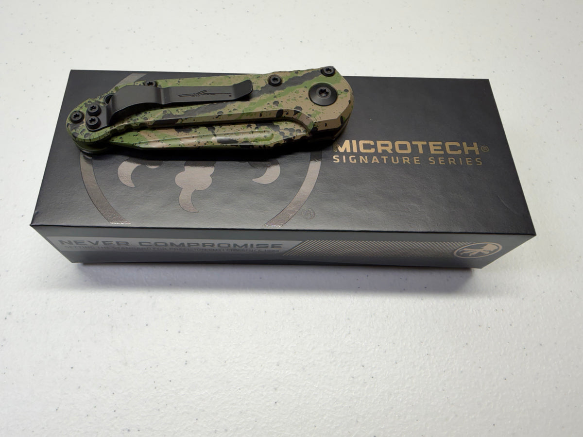 Microtech LUDT T/E Gen III, OD Green/Tan Black Spatter Standard (1136-1ODTABKSPLS)