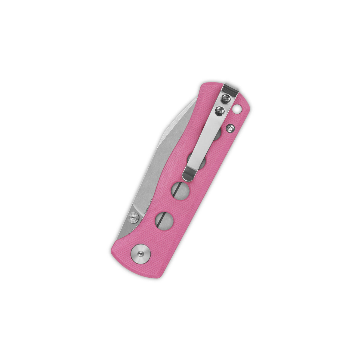 QSP Canary Folder Liner Lock Pocket Knife 14C28N Blade Pink G10 Handle (QS150-H1)