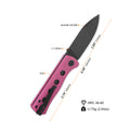 QSP Canary Folder Liner Lock Pocket Knife 14C28N Blade Pink G10 Handle (QS150-H2)