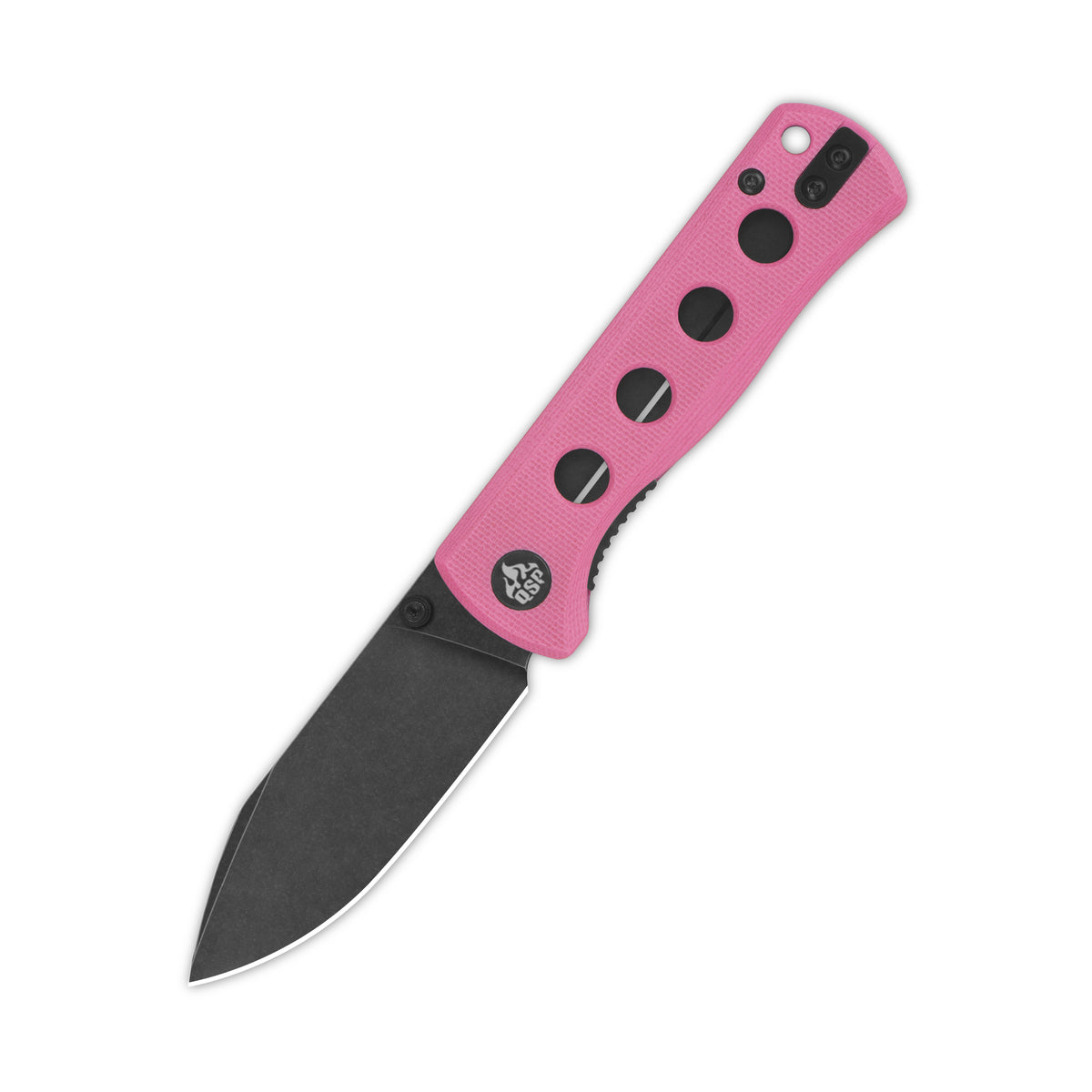 QSP Canary Folder Liner Lock Pocket Knife 14C28N Blade Pink G10 Handle (QS150-H2)