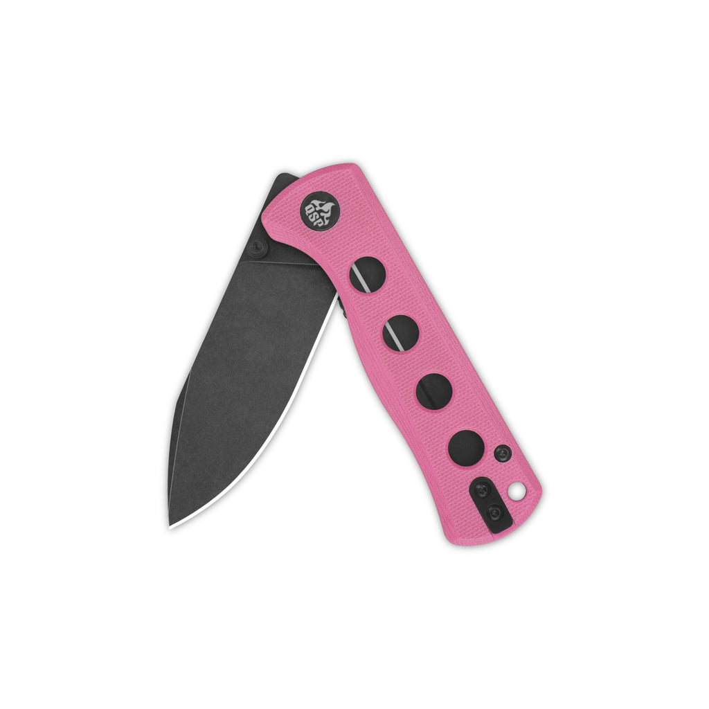 QSP Canary Folder Liner Lock Pocket Knife 14C28N Blade Pink G10 Handle (QS150-H2)