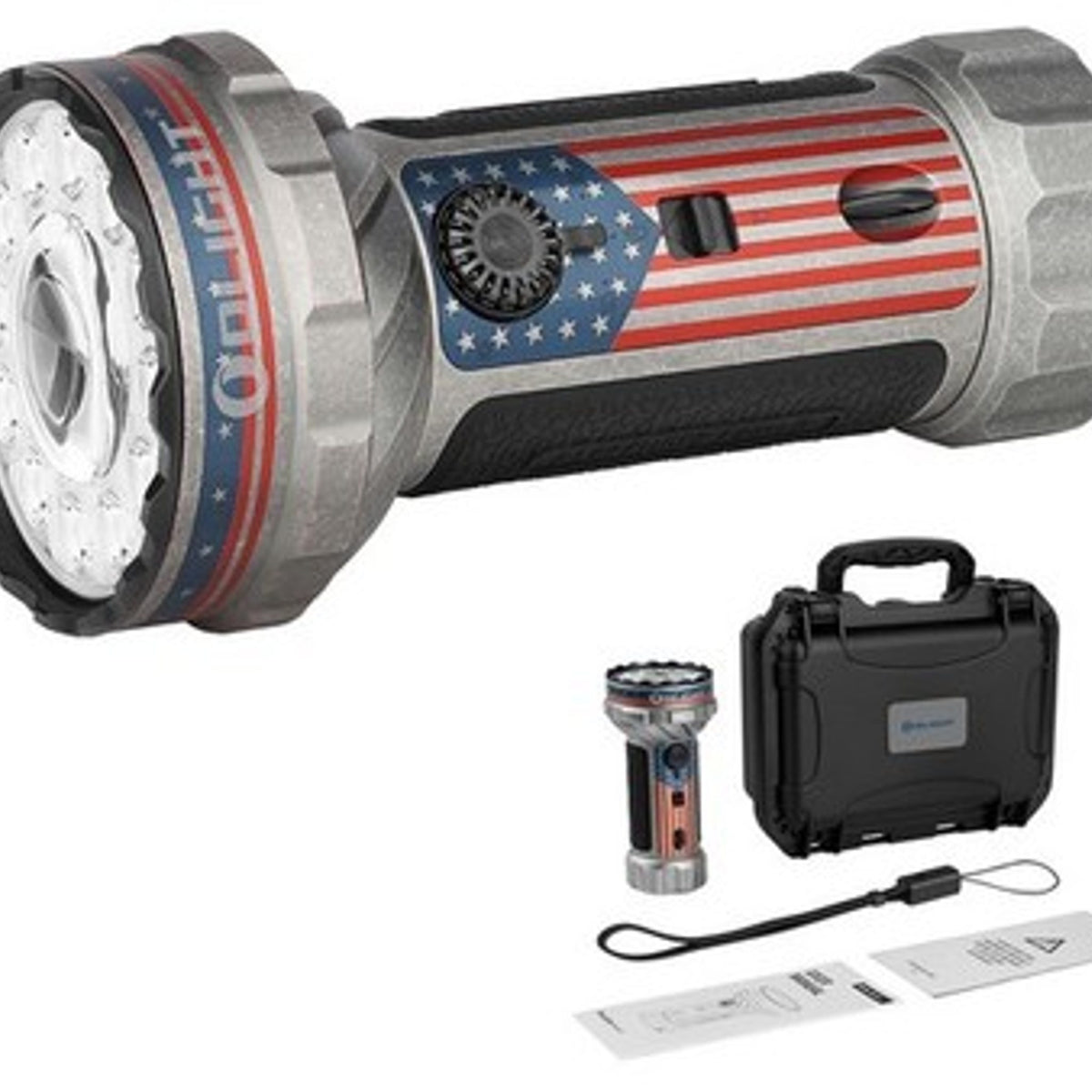 Olight Marauder Mini 2 Compact Powerful Flashlight Stars & Stripes, 10,000 Lumens