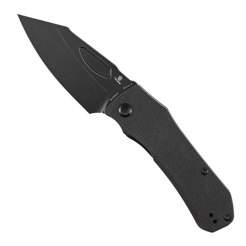 Tenable Loki Liner Lock Knife | 3.0" Blackwash Nitro-V Blade | Black Micarta Handle | Steven Dunnuck Design - B1058A1