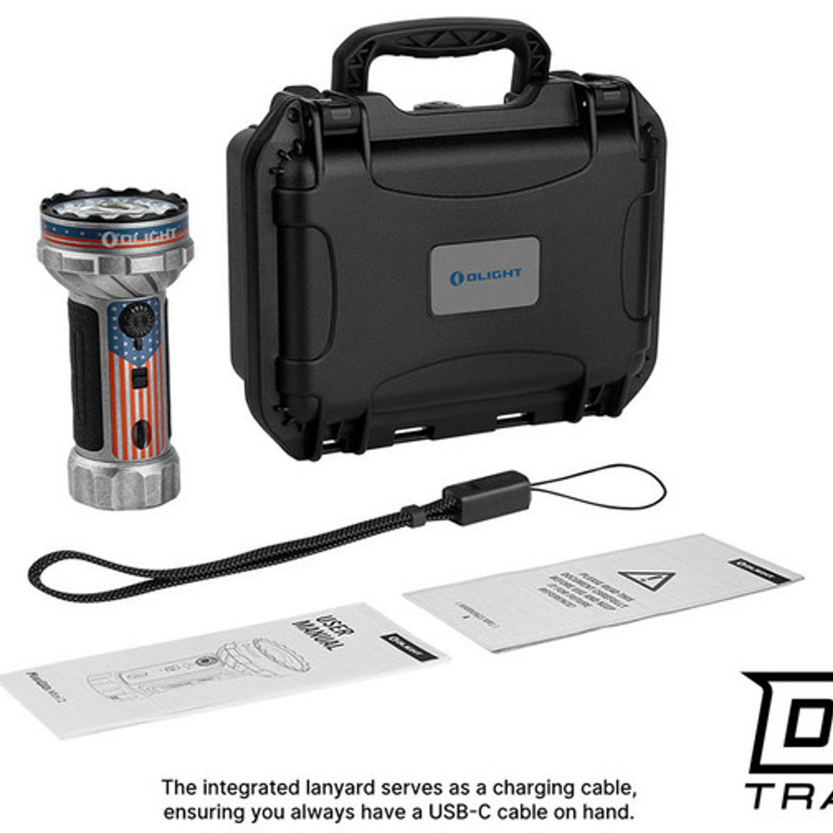 Olight Marauder Mini 2 Compact Powerful Flashlight Stars & Stripes, 10,000 Lumens